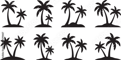 Vector Icon Tropical Palm Silhouettes – Clean  Collection