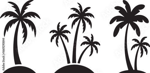 Tropical Palm Silhouettes – Clean Vector Icon Collection