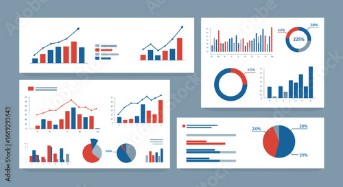 Colorful Data and Business Analytics Charts