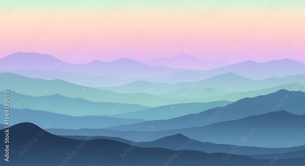 Fototapeta premium mountains in the fog