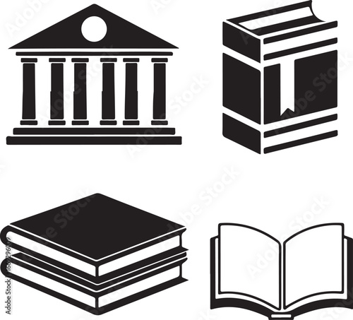 Education and Knowledge Learning Icons