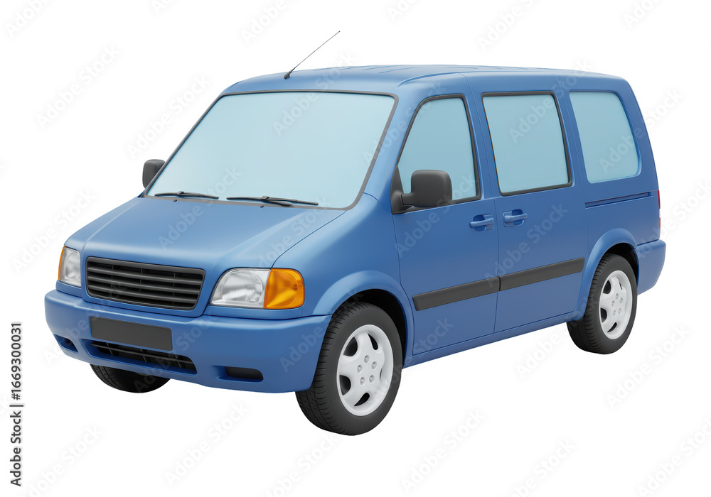 Isolated Blue Multi-Purpose Vehicle MPV Transport Automotive Car Auto Minivan Vehicle Isolated Blue Multi-Purpose Vehicle MPV Transport Automotive Car Auto Minivan Vehicle