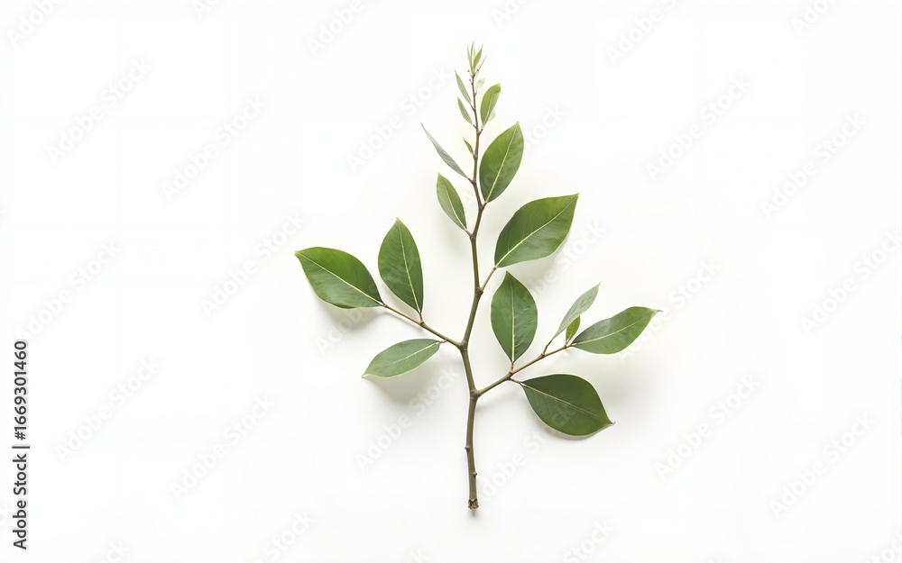 Fototapeta premium Minimalist floral composition. Eucalyptus on white background. Aroma therapy. Copy space. High quality