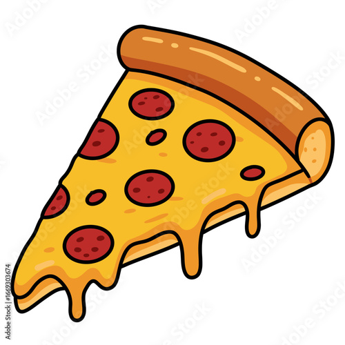 A delicious slice of pepperoni pizza with melted cheese, ready to be devoured