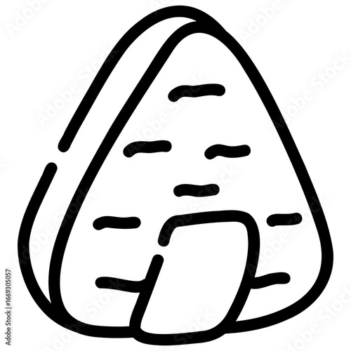 onigiri vector. japanese food icon logo