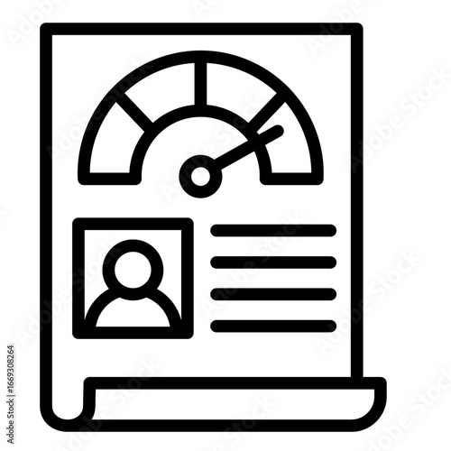 Business Credit Score  Icon Element For Design