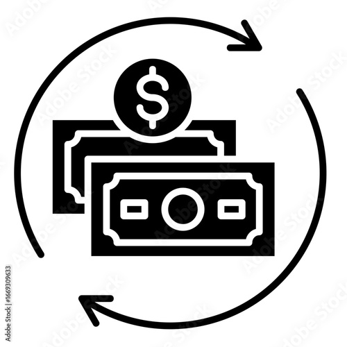 Cash Flow  Icon Element For Design