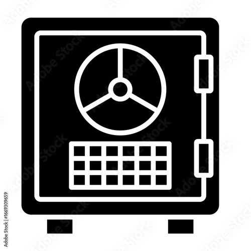 Safe Deposit  Icon Element For Design