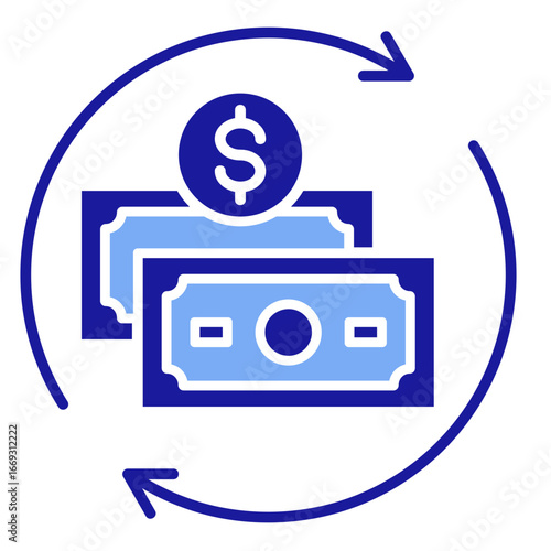 Cash Flow  Icon Element For Design