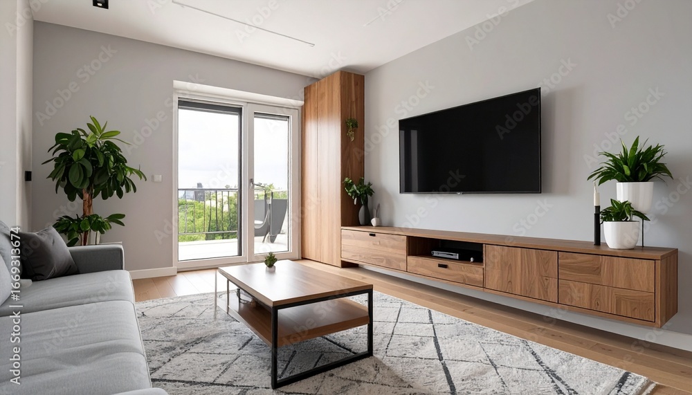 Fototapeta premium Modern living room interior with contemporary furniture 