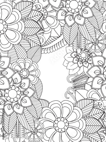 Creative flower border for adults and kids and kdp 