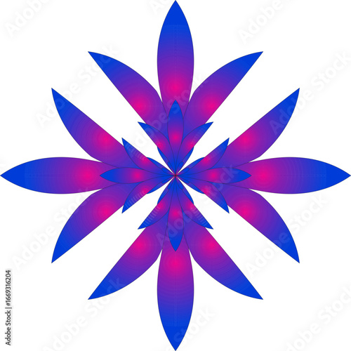 abstract blue flower
