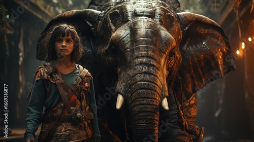 Riding elephants in Chiang Mai, Thailand