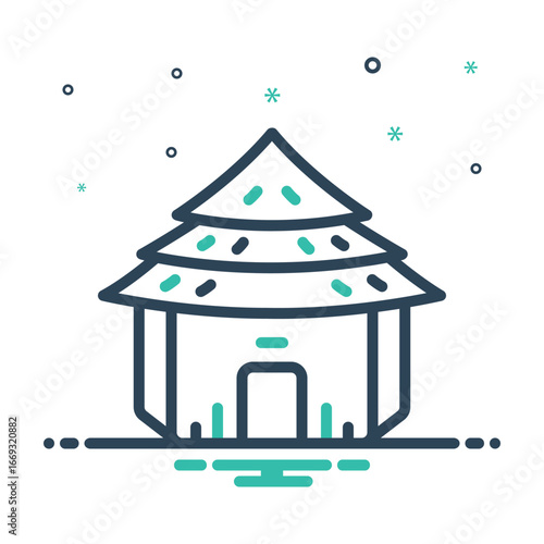 Mix icon for hut