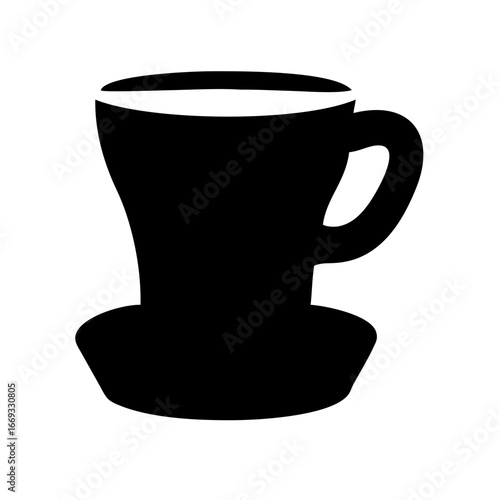 Silhouette Espresso Demitasse Icon for Web and Graphic Design