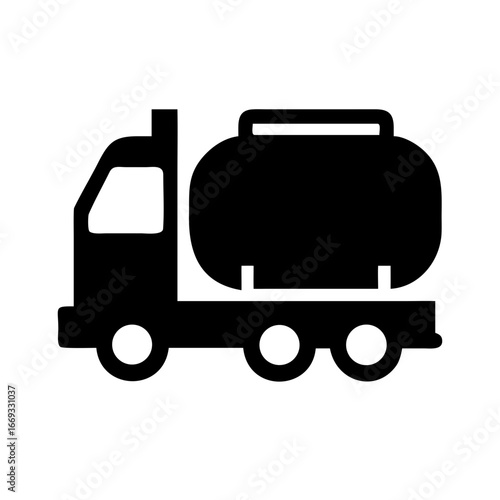 Silhouette Fuel Truck for Web and Graphic Design
