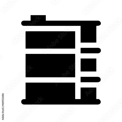 Silhouette Oil Barrel for Web and Graphic Design