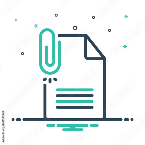 Mix icon for paper clip
