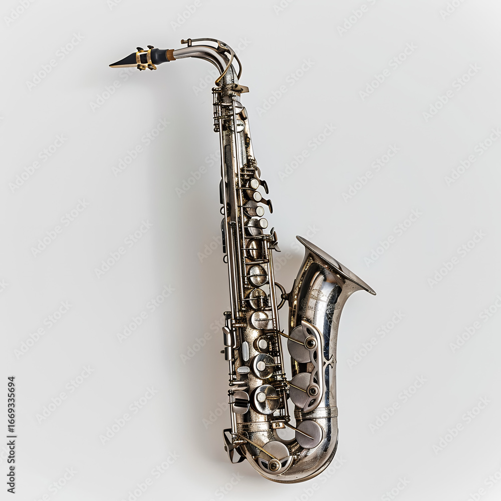 Obraz premium saxophone isolated on black with png white background isolated