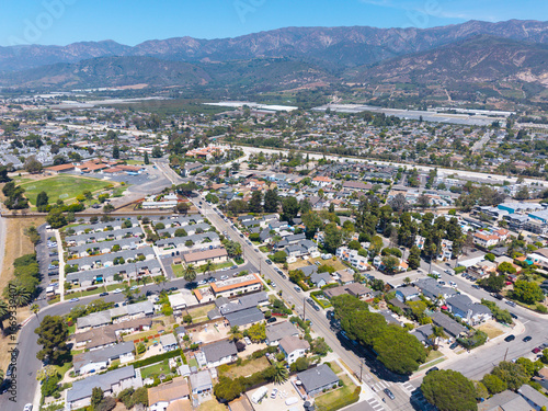Aerial Views of Coastal Community