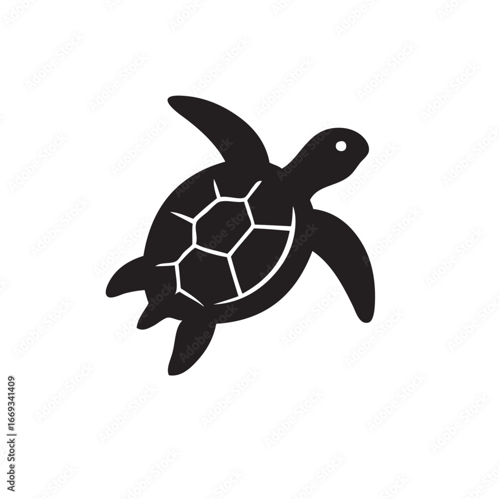 Fototapeta premium turtle silhouettes vector design, turtle icon