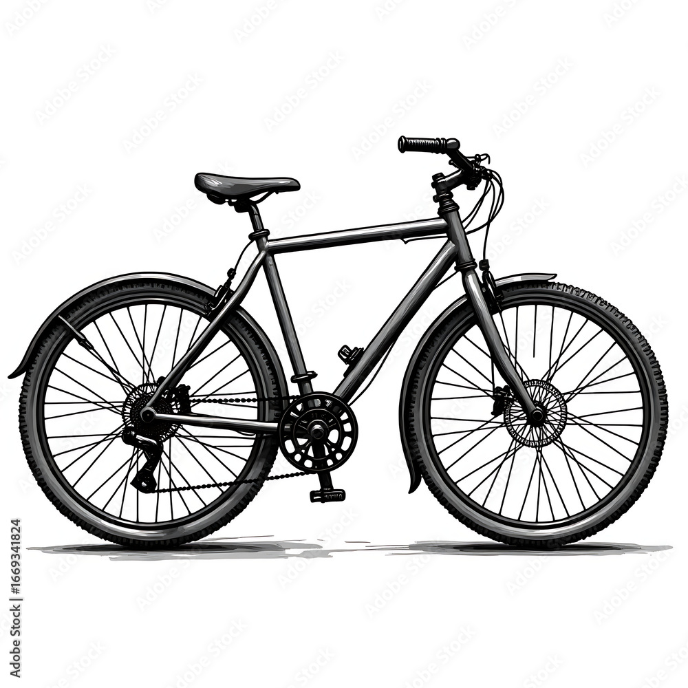 Obraz premium bicycle isolated on white background