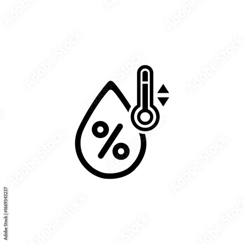 humidity icon vector or humidity sign vector isolated. For apps, websites and other about humidity product.