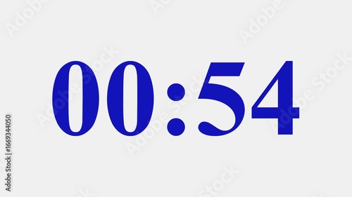 1 Minute Countdown Timer with Digital Display, Blue Screen
Modern 4K Countdown Timer for Presentations, Events, and Live Streams
Minimalist Countdown Timer: 60 Seconds with Smooth Animation
Versatile 