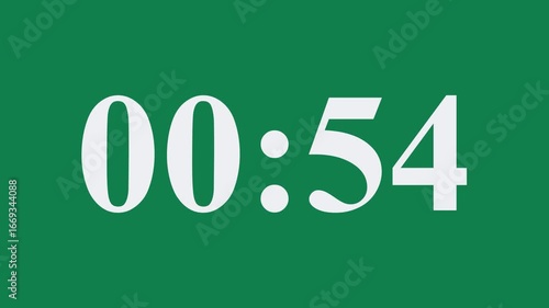 1 Minute Countdown Timer with Digital Display, Blue Screen
Modern 4K Countdown Timer for Presentations, Events, and Live Streams
Minimalist Countdown Timer: 60 Seconds with Smooth Animation
Versatile 