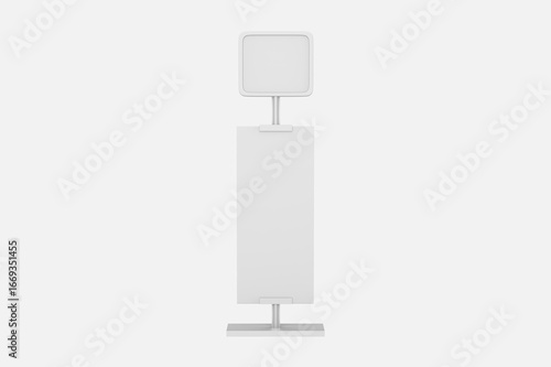 Wallpaper Mural Realistic street billboard, vertical mockup. City light board with frame for outdoor commercial. Template screen for presentation, promotion, advertising and design. 3d illustration Torontodigital.ca