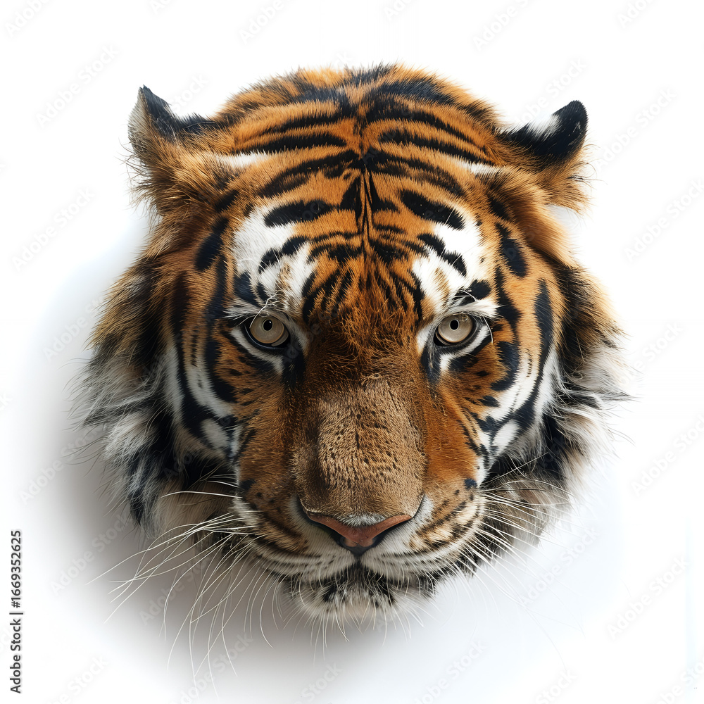 Obraz premium tiger head isolated on white with png white background isolated