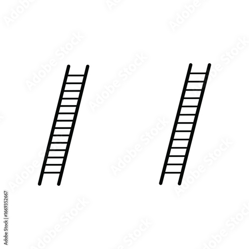 Two Parallel Ladders Side By Side
