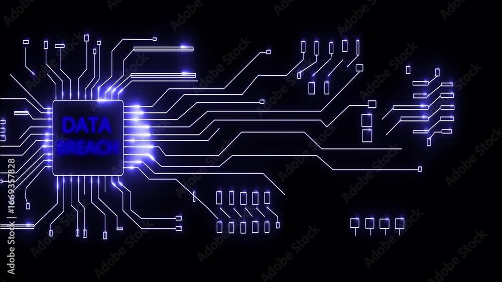 Data Breach Warning Message flashing on Screen Internet, business, Technology and network concept. binary, breach, breaking, Data breach concept. Data Breach Warning Message flashing on Screen Internet, business, Technology and network concept. binary, breach, breaking, Data breach concept.