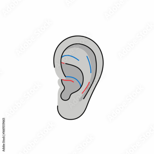 Human Ear Vector Icon