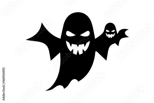 Terrifying Winged Ghosts Vector for Halloween Horror