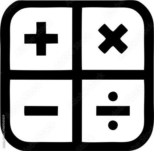 Math Symbols Icons - Plus Minus Multiply Divide