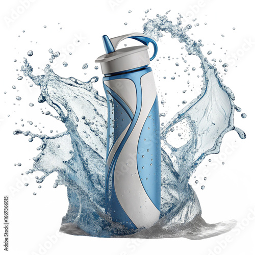 Stay hydrated with this refreshing water bottle, perfect for fitness enthusiasts and active lifestyles, promoting health and wellness