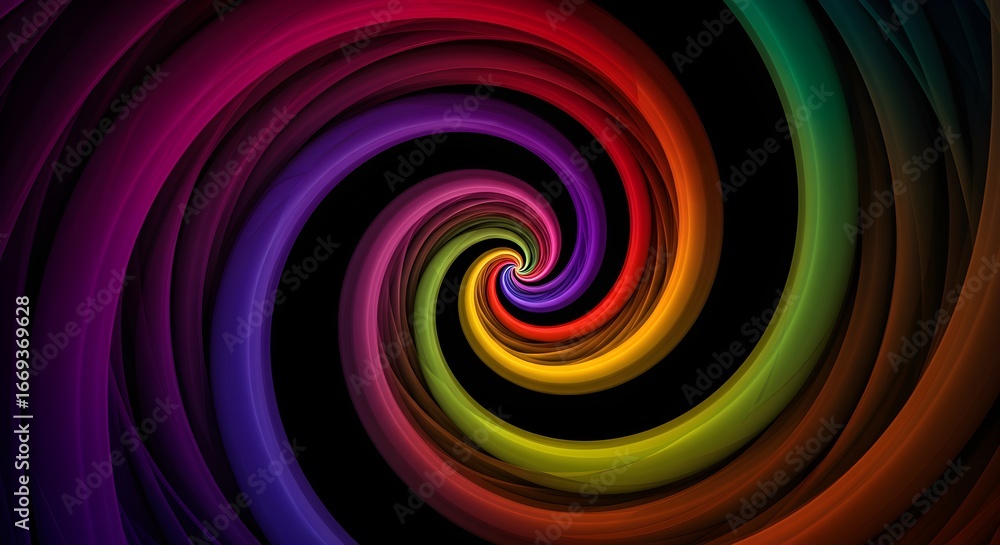 Obraz premium Abstract colorful swirling pattern
