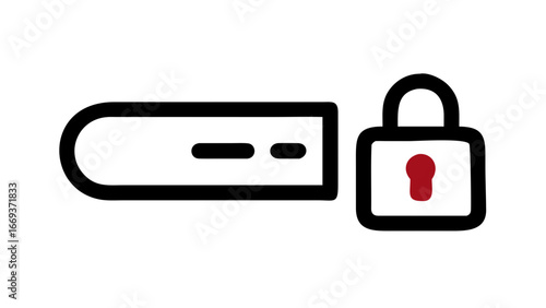 A single red keyhole shape is isolated on a completely black background symbolizing mystery secrets and hidden opportunities or solutions