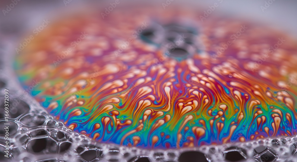 Obraz premium Intricate soap bubble patterns