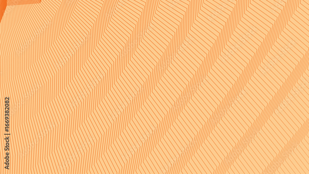 Fototapeta premium Orange Peach Zigzag Striped Abstract Background with Wavy Lines Modern Pattern Design