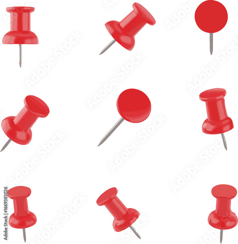 red push pins
