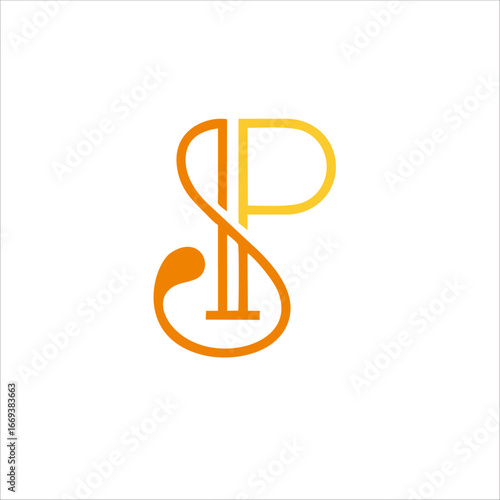 Print SP letter logo design for your brand and company identity