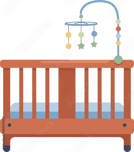 baby bed in a crib