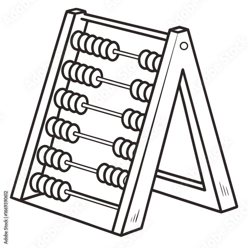 old abacus on white