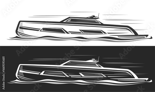 Vector logo for Luxury Motor Boat