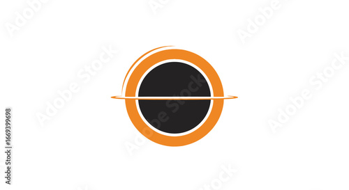 abstract orange circle logo design, minimalist branding, modern icon, corporate identity, business symbol, simple graphic, flat style, illustration, circular emblem, brand mark