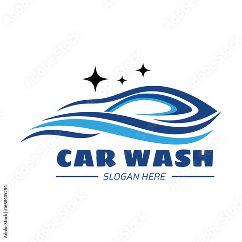 Car wash, classic car repair vector premium quality logo