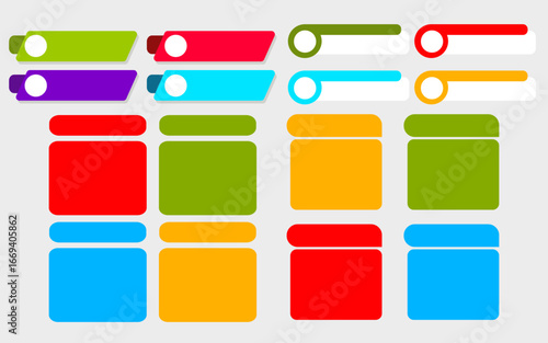 Infographic create visually engaging banners boxes and call outs organized in a grid layout.
