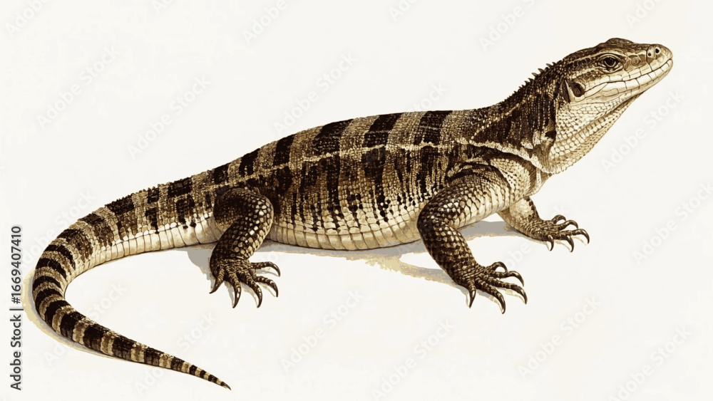 Fototapeta premium Quicksilver and Scale Silver Lizard isolated watercolor vector illustration svg
